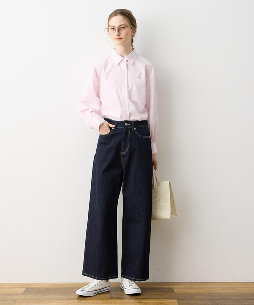 LE SOUK HOLIDAY(ルスークホリデー)の「ストレッチデニムワイドパンツ(その他パンツ・レディース・ネイビー/ブルー・M/L)」の12枚目の写真
