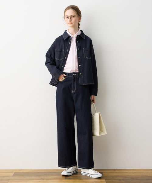 LE SOUK HOLIDAY(ルスークホリデー)の「ストレッチデニムワイドパンツ(その他パンツ・レディース・ネイビー/ブルー・M/L)」の13枚目の写真
