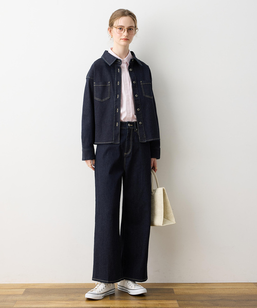 LE SOUK HOLIDAY(ルスークホリデー)の「ストレッチデニムワイドパンツ(その他パンツ・レディース・ネイビー/ブルー・M/L)」の14枚目の写真