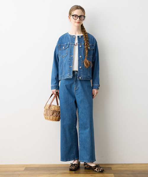 LE SOUK HOLIDAY(ルスークホリデー)の「ストレッチデニムワイドパンツ(その他パンツ・レディース・ネイビー/ブルー・M/L)」の15枚目の写真