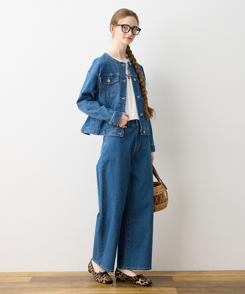 LE SOUK HOLIDAY(ルスークホリデー)の「ストレッチデニムワイドパンツ(その他パンツ・レディース・ネイビー/ブルー・M/L)」の16枚目の写真