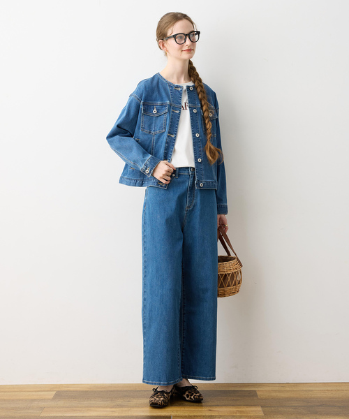 LE SOUK HOLIDAY(ルスークホリデー)の「ストレッチデニムワイドパンツ(その他パンツ・レディース・ネイビー/ブルー・M/L)」の17枚目の写真