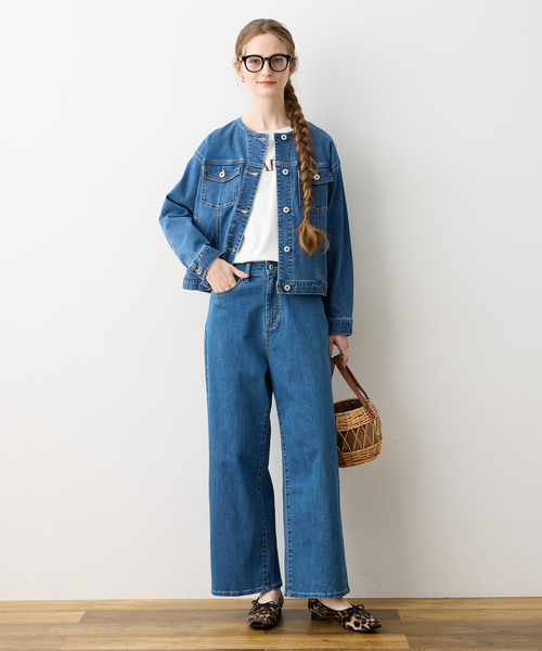 LE SOUK HOLIDAY(ルスークホリデー)の「ストレッチデニムワイドパンツ(その他パンツ・レディース・ネイビー/ブルー・M/L)」の18枚目の写真