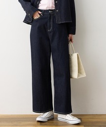 ストレッチデニムワイドパンツ