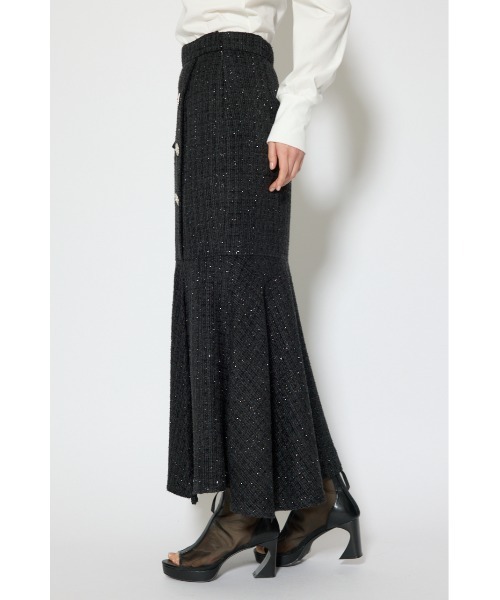 rienda(リエンダ)の「ラップスリットツイードマーメイドスカート 春服(スカート・レディース・ブラック/ベージュ/ピンク・SMALL/MEDIUM)」の9枚目の写真