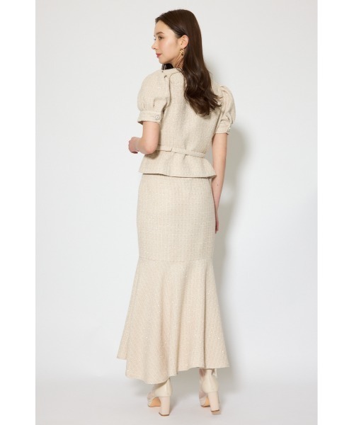 rienda(リエンダ)の「ラップスリットツイードマーメイドスカート 春服(スカート・レディース・ブラック/ベージュ/ピンク・SMALL/MEDIUM)」の16枚目の写真