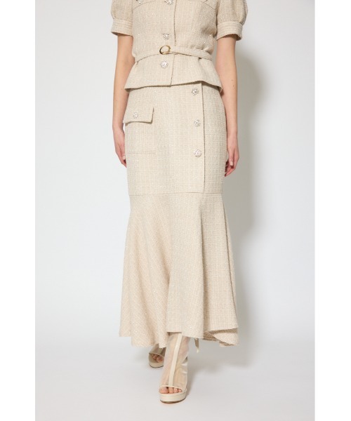 rienda(リエンダ)の「ラップスリットツイードマーメイドスカート 春服(スカート・レディース・ブラック/ベージュ/ピンク・SMALL/MEDIUM)」の17枚目の写真