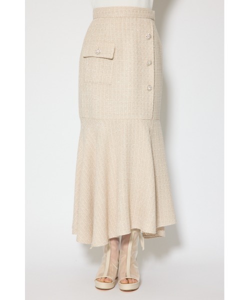 rienda(リエンダ)の「ラップスリットツイードマーメイドスカート 春服(スカート・レディース・ブラック/ベージュ/ピンク・SMALL/MEDIUM)」の21枚目の写真