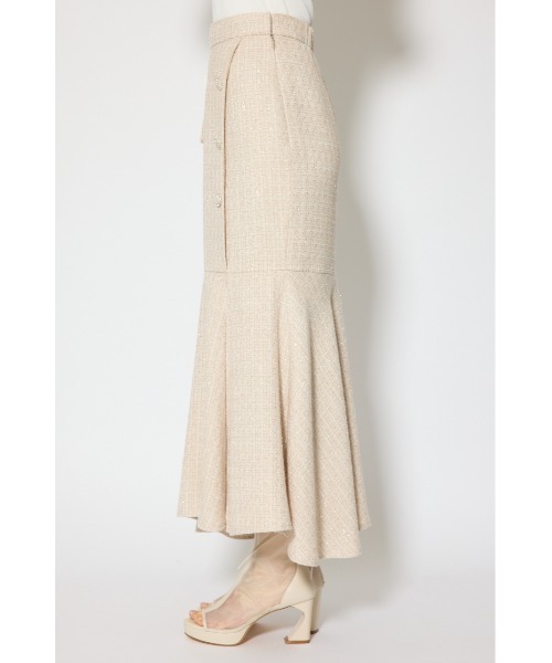 rienda(リエンダ)の「ラップスリットツイードマーメイドスカート 春服(スカート・レディース・ブラック/ベージュ/ピンク・SMALL/MEDIUM)」の22枚目の写真