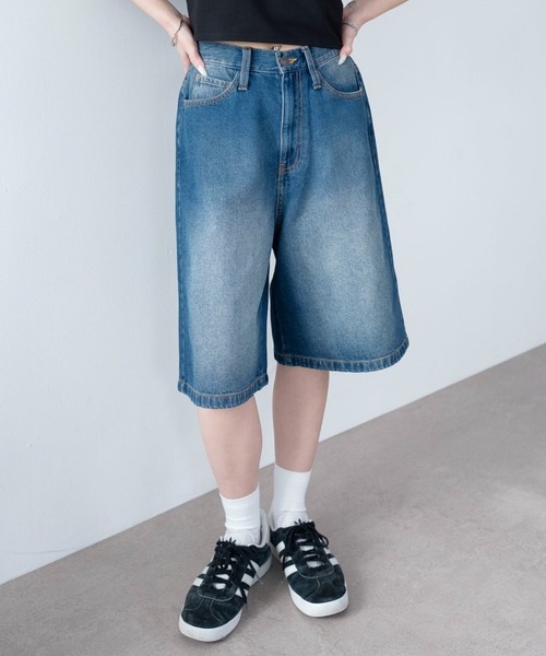 WEGO（ウィゴー）の「WEGO/【26年春夏新作】デニムハーフパンツ（デニムパンツ・レディース・ライトインディゴブルー/その他1/インディゴブルー/ブルー系その他/ブラック系2/ブラック系その他・SMALL/MEDIUM）」の16枚目の写真