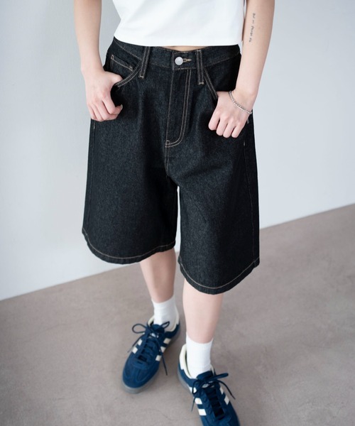 WEGO（ウィゴー）の「WEGO/【26年春夏新作】デニムハーフパンツ（デニムパンツ・レディース・ライトインディゴブルー/その他1/インディゴブルー/ブルー系その他/ブラック系2/ブラック系その他・SMALL/MEDIUM）」の9枚目の写真