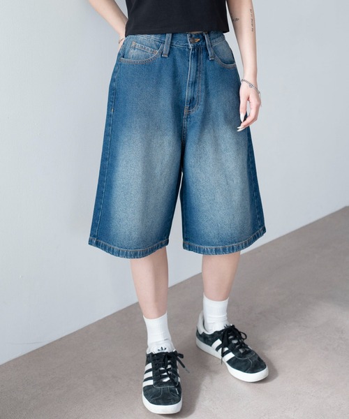 WEGO（ウィゴー）の「WEGO/【26年春夏新作】デニムハーフパンツ（デニムパンツ・レディース・ライトインディゴブルー/その他1/インディゴブルー/ブルー系その他/ブラック系2/ブラック系その他・SMALL/MEDIUM）」の15枚目の写真