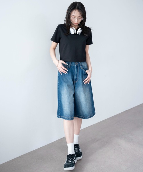 WEGO（ウィゴー）の「WEGO/【26年春夏新作】デニムハーフパンツ（デニムパンツ・レディース・ライトインディゴブルー/その他1/インディゴブルー/ブルー系その他/ブラック系2/ブラック系その他・SMALL/MEDIUM）」の20枚目の写真