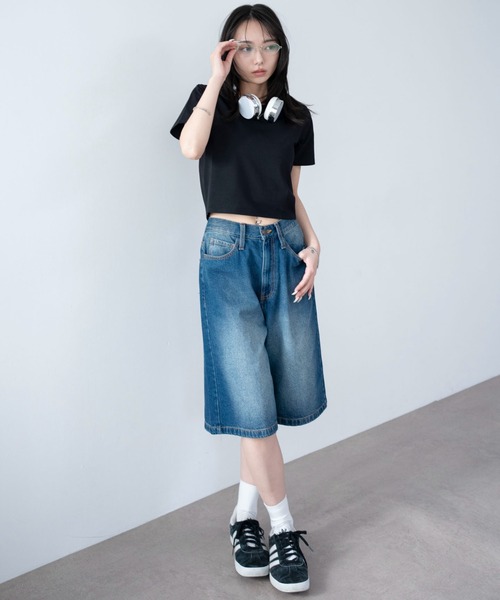 WEGO（ウィゴー）の「WEGO/【26年春夏新作】デニムハーフパンツ（デニムパンツ・レディース・ライトインディゴブルー/その他1/インディゴブルー/ブルー系その他/ブラック系2/ブラック系その他・SMALL/MEDIUM）」の21枚目の写真