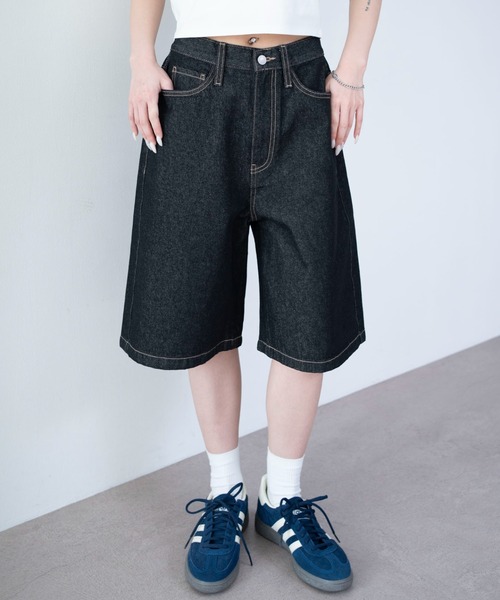 WEGO（ウィゴー）の「WEGO/【26年春夏新作】デニムハーフパンツ（デニムパンツ・レディース・ライトインディゴブルー/その他1/インディゴブルー/ブルー系その他/ブラック系2/ブラック系その他・SMALL/MEDIUM）」の10枚目の写真