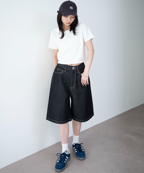 WEGO（ウィゴー）の「WEGO/【26年春夏新作】デニムハーフパンツ（デニムパンツ・レディース・ライトインディゴブルー/その他1/インディゴブルー/ブルー系その他/ブラック系2/ブラック系その他・SMALL/MEDIUM）」の13枚目の写真