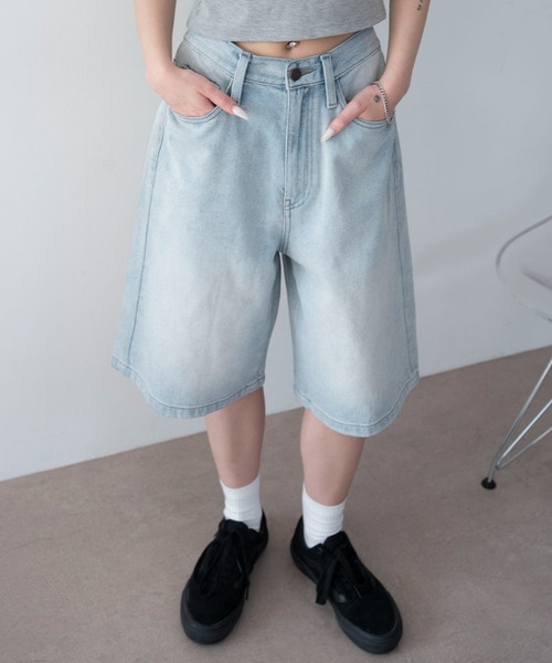 WEGO（ウィゴー）の「WEGO/【26年春夏新作】デニムハーフパンツ（デニムパンツ・レディース・ライトインディゴブルー/その他1/インディゴブルー/ブルー系その他/ブラック系2/ブラック系その他・SMALL/MEDIUM）」の22枚目の写真