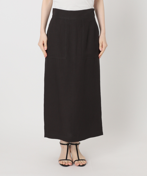 B.C STOCK（ベーセーストック）の「《S/Mサイズ展開》手洗い可 / リネンレーヨンストレートスカート（スカート・レディース・ブルー/ブラックミックス/スミクロ/カーキ・SMALL/MEDIUM）」の17枚目の写真