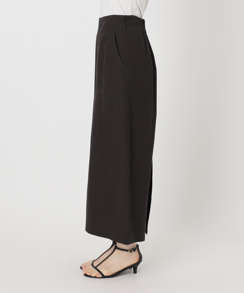 B.C STOCK（ベーセーストック）の「《S/Mサイズ展開》手洗い可 / リネンレーヨンストレートスカート（スカート・レディース・ブルー/ブラックミックス/スミクロ/カーキ・SMALL/MEDIUM）」の18枚目の写真