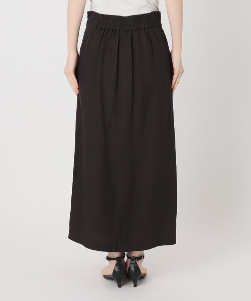 B.C STOCK（ベーセーストック）の「《S/Mサイズ展開》手洗い可 / リネンレーヨンストレートスカート（スカート・レディース・ブルー/ブラックミックス/スミクロ/カーキ・SMALL/MEDIUM）」の19枚目の写真