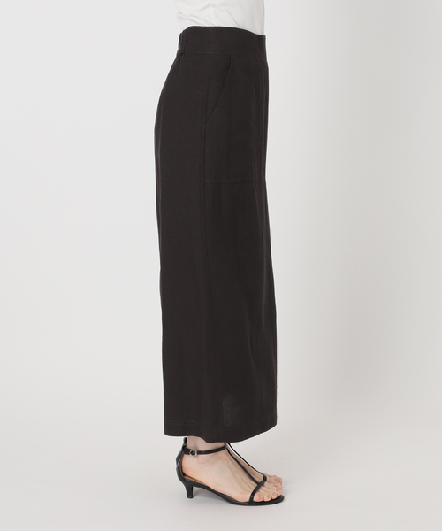 B.C STOCK（ベーセーストック）の「《S/Mサイズ展開》手洗い可 / リネンレーヨンストレートスカート（スカート・レディース・ブルー/ブラックミックス/スミクロ/カーキ・SMALL/MEDIUM）」の20枚目の写真