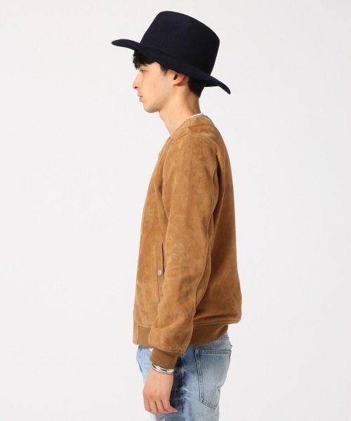 RAGEBLUE（レイジブルー）の「＜本革使用＞スウェードノーカラーブルゾン/710132（ブルゾン・メンズ・ブラウン・MEDIUM/LARGE）」の10枚目の写真