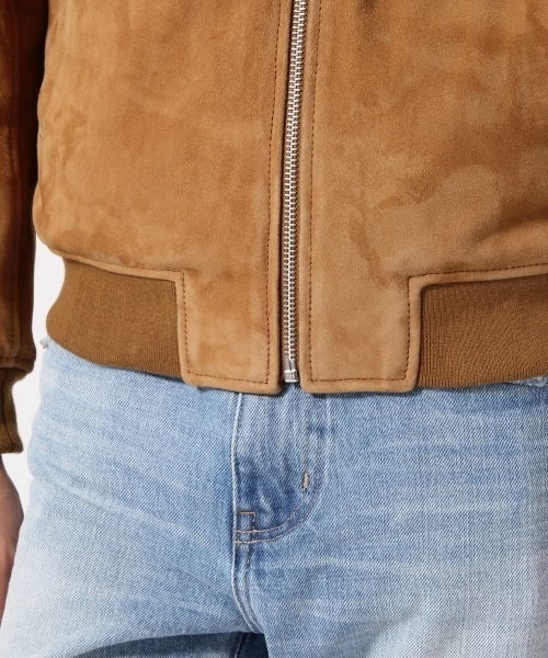 RAGEBLUE（レイジブルー）の「＜本革使用＞スウェードノーカラーブルゾン/710132（ブルゾン・メンズ・ブラウン・MEDIUM/LARGE）」の8枚目の写真