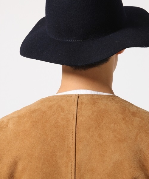 RAGEBLUE（レイジブルー）の「＜本革使用＞スウェードノーカラーブルゾン/710132（ブルゾン・メンズ・ブラウン・MEDIUM/LARGE）」の2枚目の写真