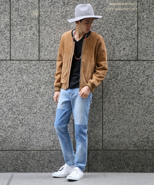 RAGEBLUE（レイジブルー）の「＜本革使用＞スウェードノーカラーブルゾン/710132（ブルゾン・メンズ・ブラウン・MEDIUM/LARGE）」の12枚目の写真