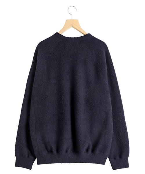 GOLD（ゴールド）の「GOLD / ゴールド：Super 140s WOOL FLEECE RAGLAN CREW NECK SHIRT：25B-GL69593[MUS]（ニット/セーター・メンズ・ネイビー・L）」の2枚目の写真