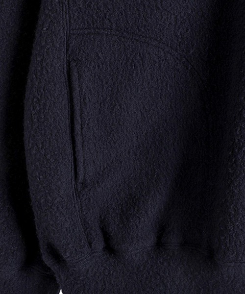 GOLD（ゴールド）の「GOLD / ゴールド：Super 140s WOOL FLEECE RAGLAN CREW NECK SHIRT：25B-GL69593[MUS]（ニット/セーター・メンズ・ネイビー・L）」の3枚目の写真