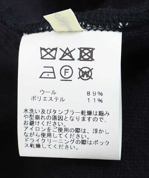GOLD（ゴールド）の「GOLD / ゴールド：Super 140s WOOL FLEECE RAGLAN CREW NECK SHIRT：25B-GL69593[MUS]（ニット/セーター・メンズ・ネイビー・L）」の6枚目の写真