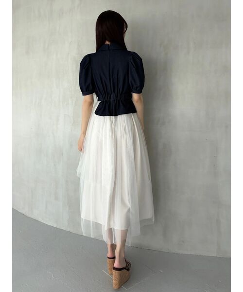 MERCURYDUO（マーキュリーデュオ）の「ジャケットドッキングワンピース（ワンピース・レディース・ライム/インディゴブルー/グレー・MEDIUM/SMALL）」の20枚目の写真