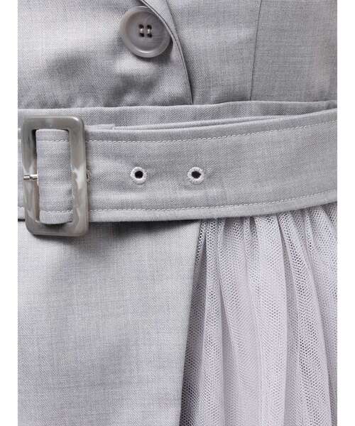 MERCURYDUO（マーキュリーデュオ）の「ジャケットドッキングワンピース（ワンピース・レディース・ライム/インディゴブルー/グレー・MEDIUM/SMALL）」の7枚目の写真