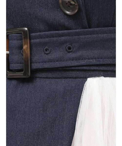 MERCURYDUO（マーキュリーデュオ）の「ジャケットドッキングワンピース（ワンピース・レディース・ライム/インディゴブルー/グレー・MEDIUM/SMALL）」の9枚目の写真