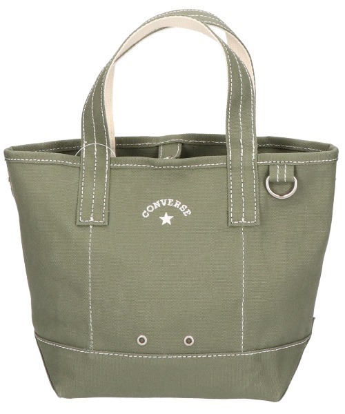 CONVERSE(コンバース)の「【CONVERSE/コンバース】AS CANVAS TOTE BAG S /キャンバスバッグS(トートバッグ・レディース・オフホワイト/カーキ/ネイビー/ベージュ/グレー/ブラック・FREE)」の5枚目の写真