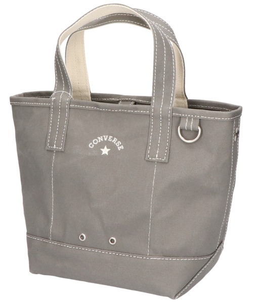 CONVERSE(コンバース)の「【CONVERSE/コンバース】AS CANVAS TOTE BAG S /キャンバスバッグS(トートバッグ・レディース・オフホワイト/カーキ/ネイビー/ベージュ/グレー/ブラック・FREE)」の21枚目の写真