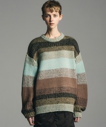 BAL（バル）の「GRADATION STRIPE CREWNECK SWEATER（ニット/セーター）」