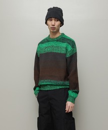 BAL（バル）の「GRADATION STRIPE CREWNECK SWEATER（ニット/セーター）」