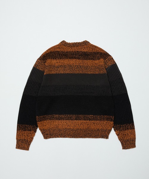 BAL（バル）の「GRADATION STRIPE CREWNECK SWEATER（ニット/セーター・メンズ・ブルー/グリーン/オレンジ・3/2/1）」の12枚目の写真