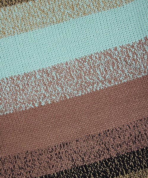 BAL（バル）の「GRADATION STRIPE CREWNECK SWEATER（ニット/セーター・メンズ・ブルー/グリーン/オレンジ・3/2/1）」の18枚目の写真