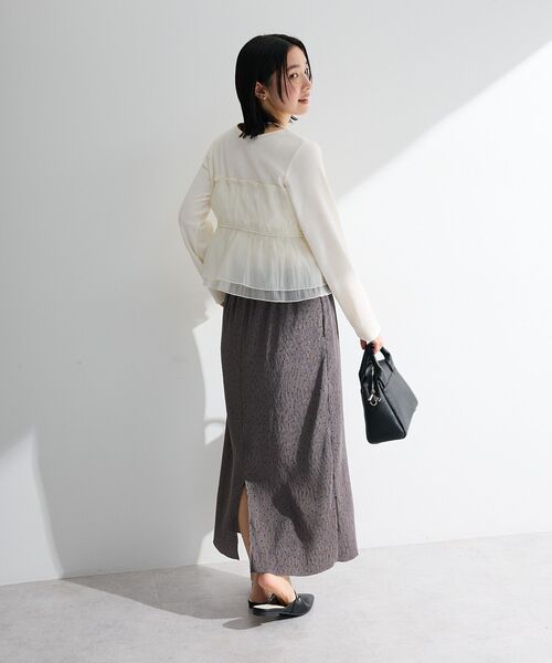 Green Parks(グリーンパークス)の「オーガンジービスチェドッキングプルオーバー(Tシャツ/カットソー・レディース・ブラック/グレー/ホワイト系その他2・FREE)」の20枚目の写真