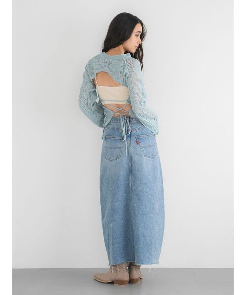 Ungrid(アングリッド)の「リメイクデザインデニムスカート(スカート・レディース・ブルー・MEDIUM/SMALL)」の10枚目の写真