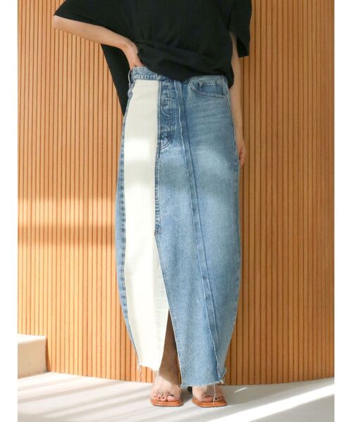 Ungrid(アングリッド)の「リメイクデザインデニムスカート(スカート・レディース・ブルー・MEDIUM/SMALL)」の13枚目の写真