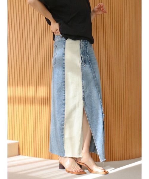 Ungrid(アングリッド)の「リメイクデザインデニムスカート(スカート・レディース・ブルー・MEDIUM/SMALL)」の14枚目の写真