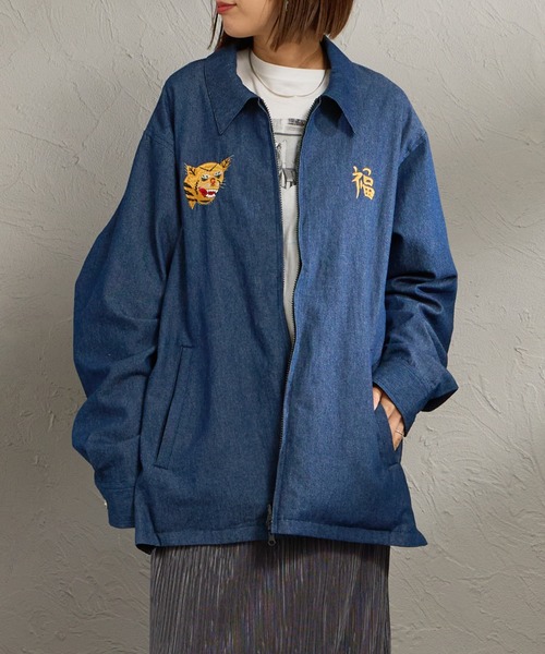 TAION（タイオン）の「[TAION/タイオン] ノンダウン リバーシブルベトジャン（その他アウター・レディース・レオパード/インディゴブルー・L/M）」の16枚目の写真