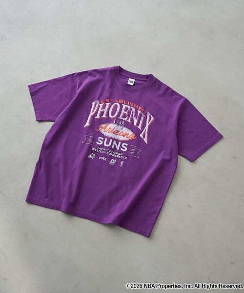 coen(コーエン)の「NBA別注ヴィンテージライクプリントTシャツ(Tシャツ/カットソー・メンズ・ネイビー/ホワイト/グレー/ブラック/ダークグリーン/パープル・S/XL/L/M)」の6枚目の写真