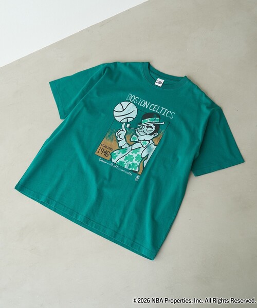 coen(コーエン)の「NBA別注ヴィンテージライクプリントTシャツ(Tシャツ/カットソー・メンズ・ネイビー/ホワイト/グレー/ブラック/ダークグリーン/パープル・S/XL/L/M)」の4枚目の写真