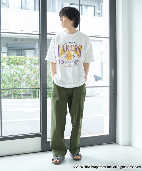 coen(コーエン)の「NBA別注ヴィンテージライクプリントTシャツ(Tシャツ/カットソー・メンズ・ネイビー/ホワイト/グレー/ブラック/ダークグリーン/パープル・S/XL/L/M)」の7枚目の写真
