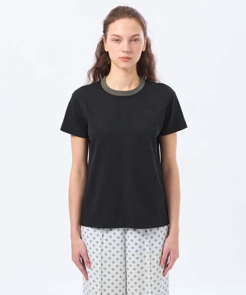 MACKINTOSH PHILOSOPHY（ﾏｯｷﾝﾄｯｼｭ ﾌｨﾛｿﾌｨｰ）の「ラッケンブースリンガーネックTシャツ（Tシャツ/カットソー・レディース・ブラック/ブルー系その他7/オフホワイト・38）」の7枚目の写真